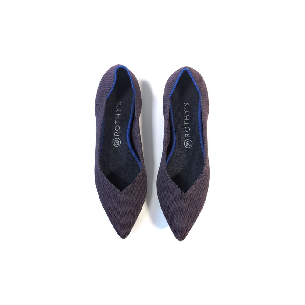 ROTHY'S Womens Size 11 The Point Flats Port Purple Flats
